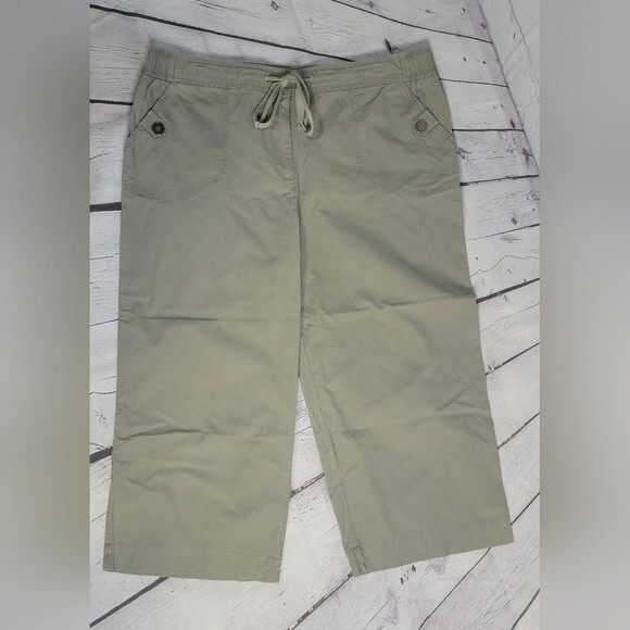 Counterparts Capri Pants size 14 in an Olive Color - Picture 1 of 7